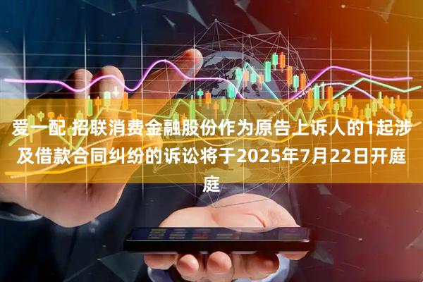 爱一配 招联消费金融股份作为原告上诉人的1起涉及借款合同纠纷的诉讼将于2025年7月22日开庭
